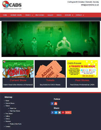 Cads Drama Group Web Design